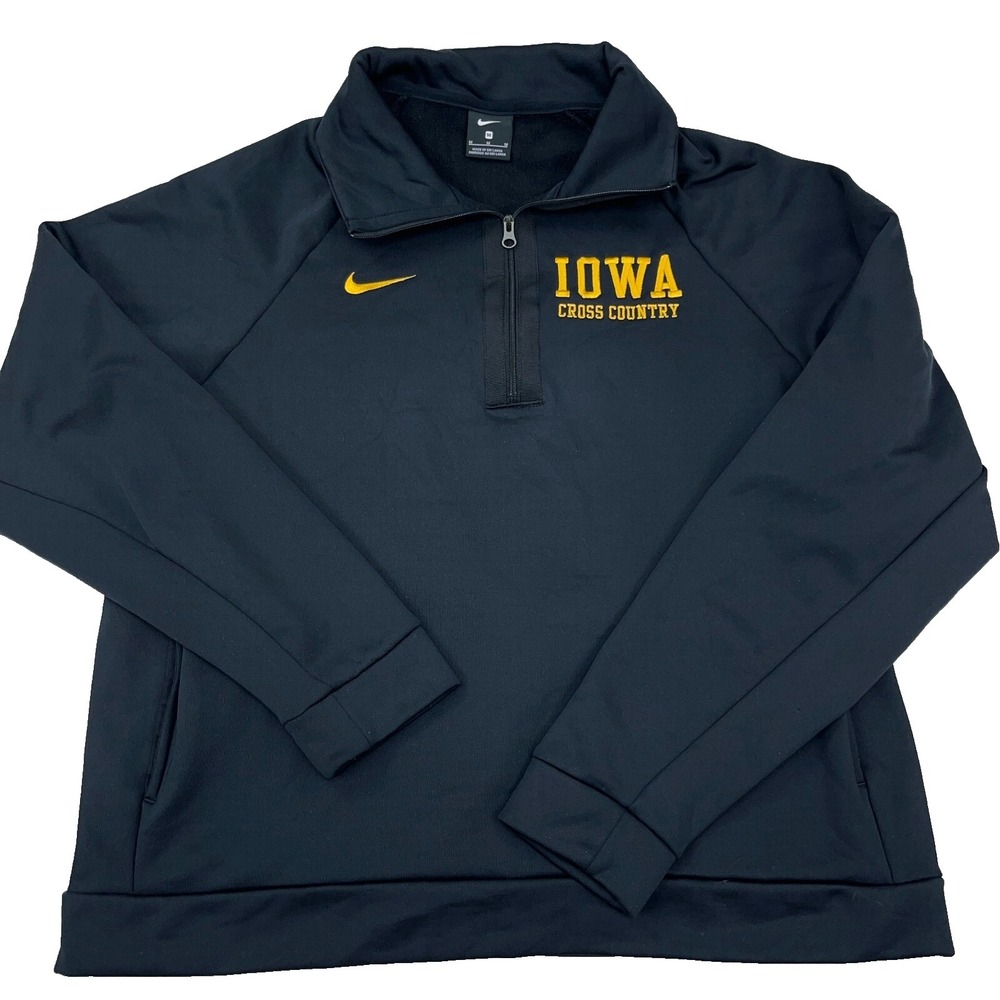 Iowa Hawkeyes Sweatshirt Women Large Nike Dri Fit Pullover Sweater Cross Country